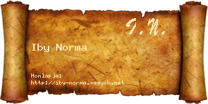 Iby Norma névjegykártya